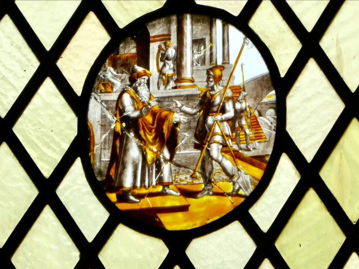 Vidrieras tardías medievales y heráldicas